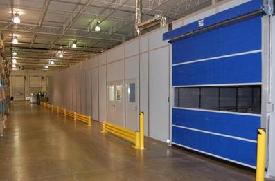 Modular Building with Roll Up Door and Safety Guards South Carolina